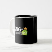 King of spreadsheets Two-Tone koffiekoffie mok (Voorkant links)