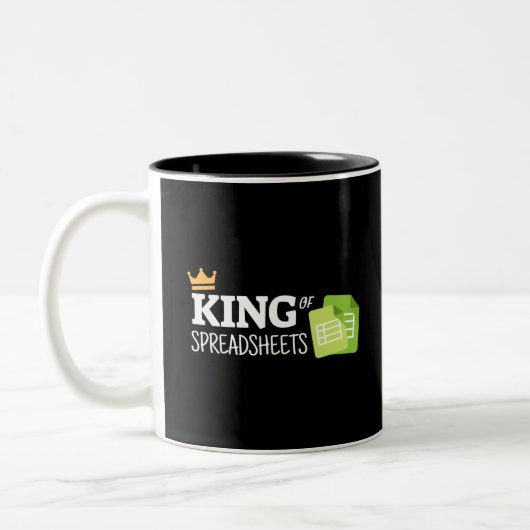 King of spreadsheets Two-Tone koffiekoffie mok (Links)