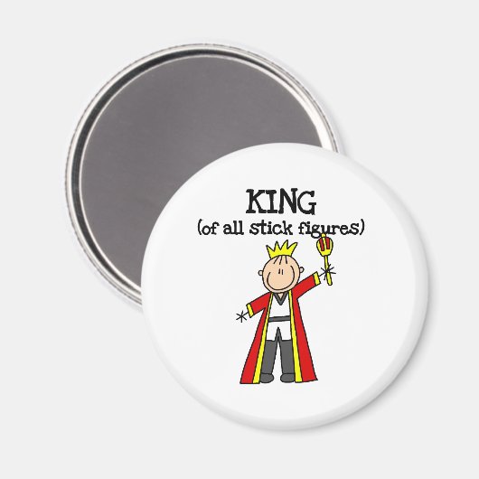 King of Stick Figures Magneet (Voorkant / Achterkant)