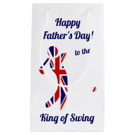 King of Swing- Union Jack Flag Golfer Vaderdag Klein Cadeauzakje