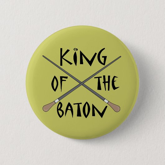 King of the Baton Conductor Gift Ronde Button 5,7 Cm (Voorkant)