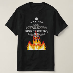 King of The BBQ Funny Quote Custom Name T-shirt