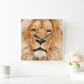 King of the Beasts Square Wall Clock Vierkante Klok (Huis)