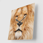 King of the Beasts Square Wall Clock Vierkante Klok (Hoek)