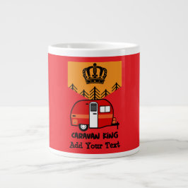 King of the Camper - Funny Camping RV Coffee Mu Grote Koffiekop