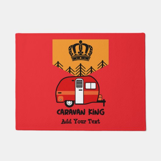 King of the Camper - Funny Camping RV Deurmat (Voorkant)