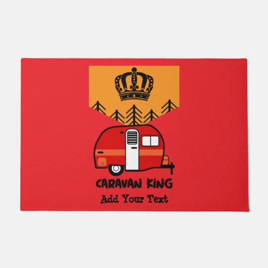 King of the Camper - Funny Camping RV Deurmat (Voorkant)