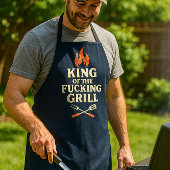 King of the F***ing Grill — Bold BBQ Apron Adult  Schort