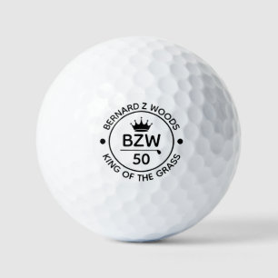 King of the Grass b/w golfer's 50 cadeau Golfballen