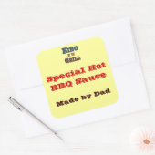 King of the Grill Aangepaste Canning Sauce Sticker (Envelop)