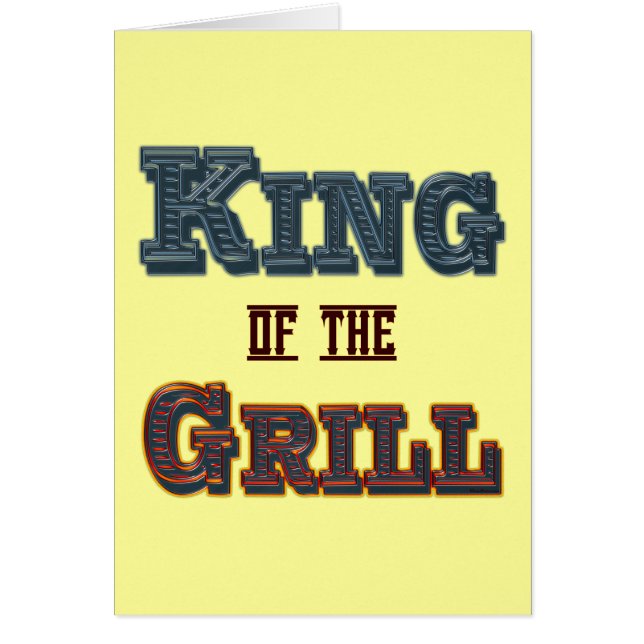 King of the Grill BBQ Cooking Slogan (Voorkant)