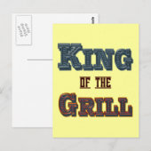 King of the Grill BBQ Cooking Slogan Briefkaart (Voorkant / Achterkant)