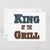 King of the Grill BBQ Cooking Slogan Briefkaart (Voorkant / Achterkant)