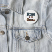 King of the Grill BBQ Cooking Slogan Button (In situ)