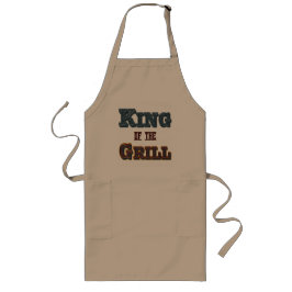 King of the Grill BBQ Cooking Slogan Schort