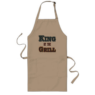 King of the Grill BBQ Cooking Slogan Schort