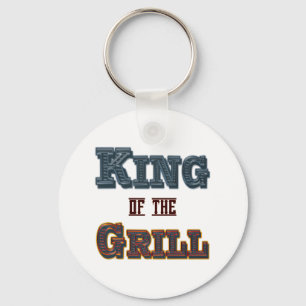 King of the Grill BBQ Cooking Slogan Sleutelhanger