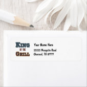 King of the Grill BBQ Gezegde Retour Adreslabels Etiket (Insitu)