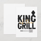 King of the Grill Funny Bbq dad Juli 4th Gift Bedankkaart (Voorkant / Achterkant)
