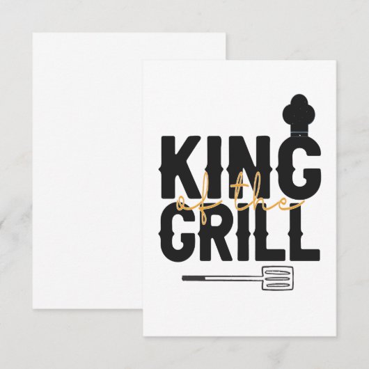 King of the Grill Funny Bbq dad Juli 4th Gift Bedankkaart (Voorkant / Achterkant)