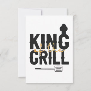 King of the Grill Funny Bbq dad Juli 4th Gift Bedankkaart