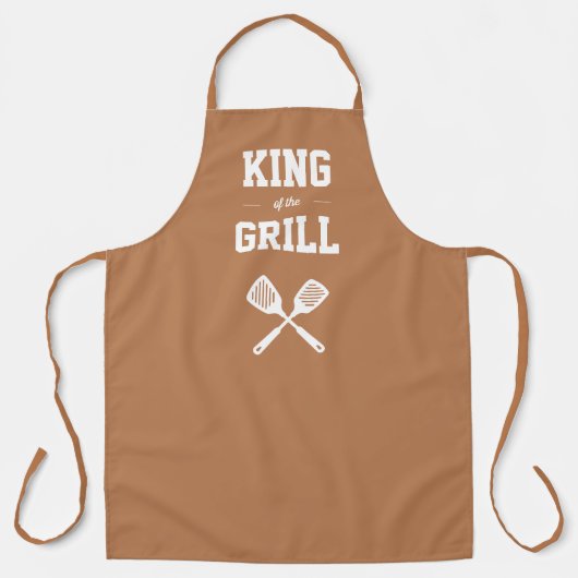 King of the Grill Funny Light Brown Grilling Schort (Voorkant)