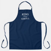 King of the Grill marine blue white custom bbq man Schort (Voorkant)