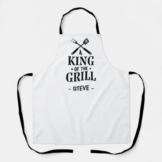 King of The Grill Personalized BBQ Schort (Voorkant)