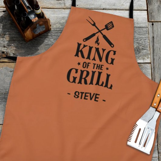 King of The Grill Personalized BBQ Schort