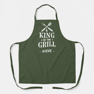 King of The Grill Personalized BBQ Schort