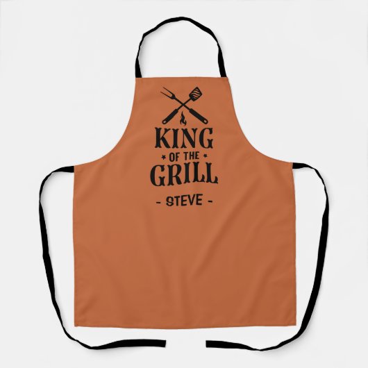 King of The Grill Personalized BBQ Schort (Voorkant)
