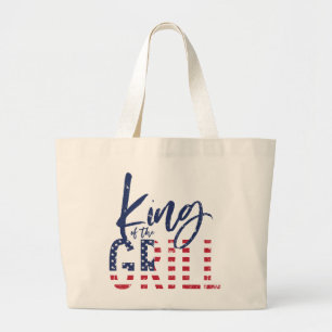 King of the grill tote grote tote bag