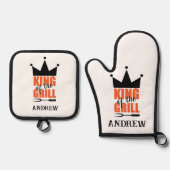  King of the Grill Vaderdag Papa Ovenwant & Pannenlap Set (Voorkant)