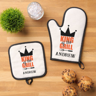 King of the Grill Vaderdag Papa Ovenwant & Pannenlap Set