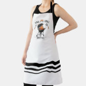 King of the Grill White Striped Apron Schort (Insitu)