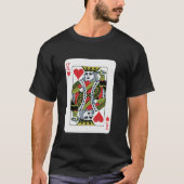 King of the Hearts Spelen Kaart Poker Lange Mouw T-shirt (Voorkant)