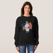 King of the Hill Hank Hill and American Flag Carto Trui (Voorkant volledig)