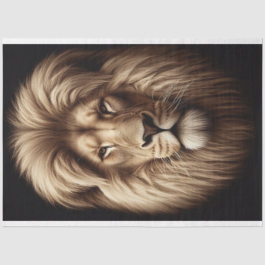 King of the jungle - King Lion Decoupage Paper Tissuepapier (Voorkant)