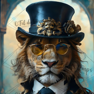 King of the jungle steampunk tissuepapier