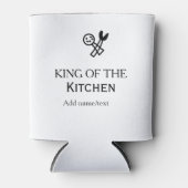 King of the kitchen chef cooking add name crown ha blikjeskoeler (Voorkant)