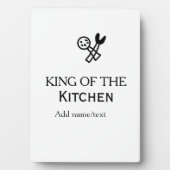 King of the kitchen chef cooking add name crown ha fotoplaat (voorkant)