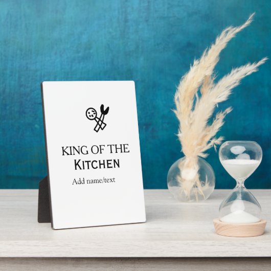 King of the kitchen chef cooking add name crown ha fotoplaat (Zijkant)