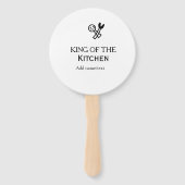 King of the kitchen chef cooking add name crown ha handwaaier (Voorkant)