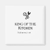 King of the kitchen chef cooking add name crown ha magneet (Voorkant)