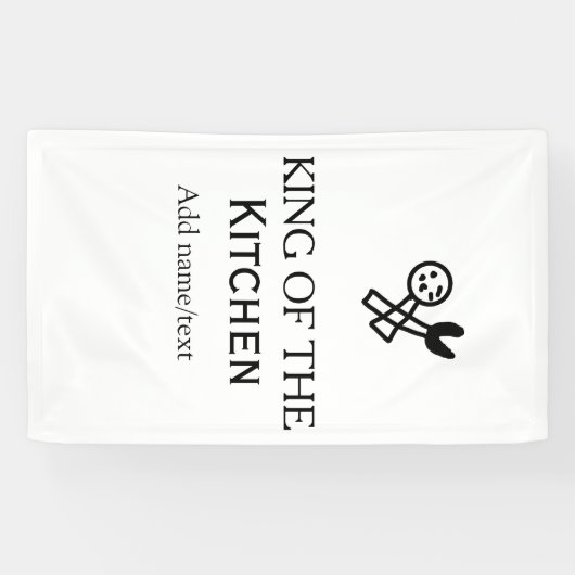 King of the kitchen chef cooking add name crown ha spandoek (Horizontaal)