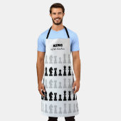 King Of The Kitchen Chess Zwart Wit Patroon Schort (Gedragen)