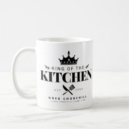 King of The Kitchen Elegant Foodie Mannen met naam Koffiemok