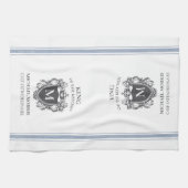 King of the Kitchen Gepersonaliseerd naam Monogram Theedoek (Horizontaal)