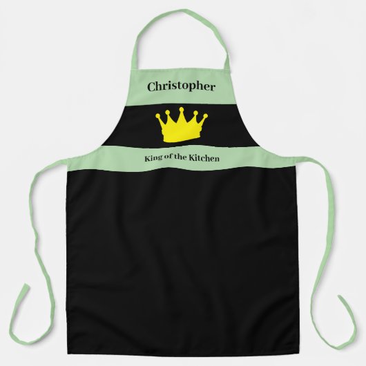 King of the kitchen name crown green schort (Voorkant)