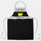 King of the kitchen name crown grey schort (Voorkant)